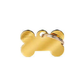 Zawieszka Adresówka Identyfikator z grawerem dla psa i kota mała złota kość