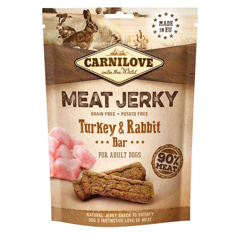 Carnilove Jerky Przysmak dla psa indyk z królikiem 100 g