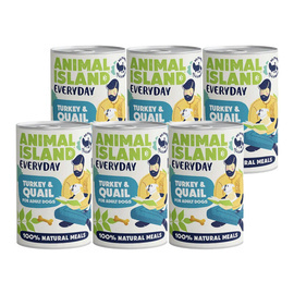 Animal Island Everyday Mokra karma dla psa indyk przepiórka zestaw 6 x 400 g