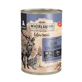 Wiejska Zagroda Leśne smaki Jeleń z przepiórką 400 g Karma mokra dla psa (szczeniak)