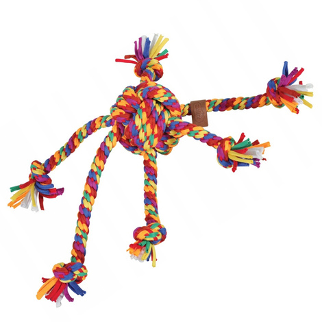 ZOLUX Szarpak dla psa – Ośmiornica z plecionego sznurka RAINBOW 38 cm