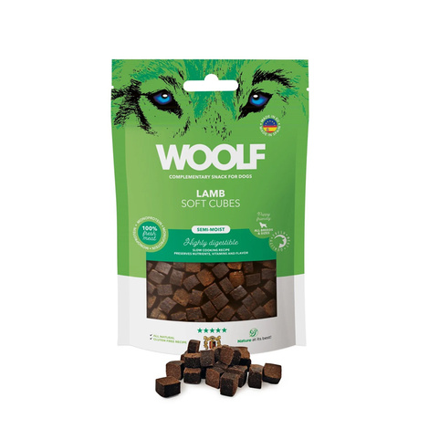 Woolf Soft Cubes Lamb monoprotein Przysmak dla psa kosteczki z jagnięciny 100 g