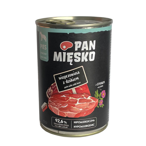 Pan Mięsko Karma mokra dla psa Wieprzowina z dzikiem 400 g