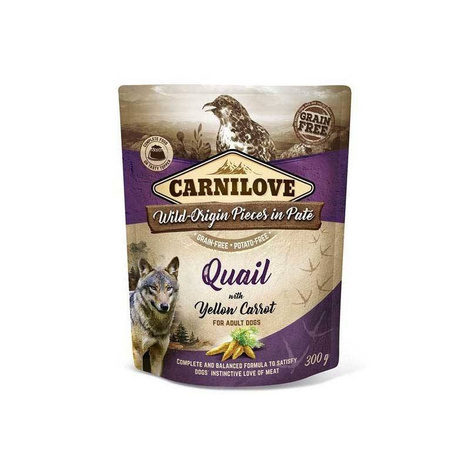 Carnilove Dog Pouch mokra karma dla psa Przepiórka i Żółta marchewka 300g