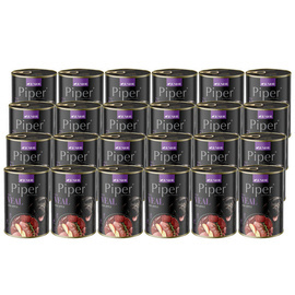 Piper Animals Junior Mokra karma dla psa z cielęciną i jabłkiem zestaw 24 x 400 g