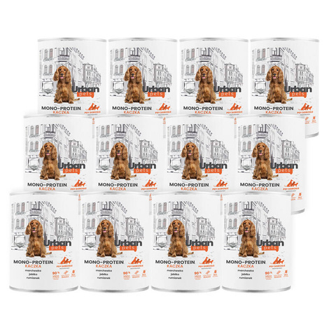 Over Zoo Urban Pets Mono Protein Mokra karma dla psa z kaczką zestaw 12 x 400 g