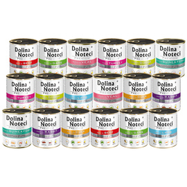 Mokra karma dla psa Dolina Noteci Premium mix smaków bez ryb i kurczaka zestaw 18 x 800 g