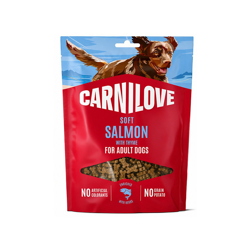 Carnilove Dog Soft Snack Miękkie przysmaki mięsne dla psów z łososiem i tymiankiem 200 g