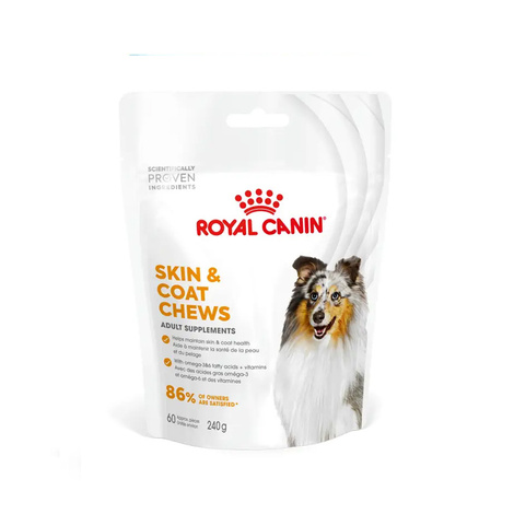 Royal Canin Skin&Coat Chews Suplement przysmak dla psów wspierający zdrowie skóry i sierści 240 g