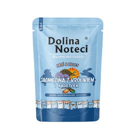 Mokra karma dla kota jagnięcina z królikiem i nagietkiem Dolina Noteci Superfood Pasztet & Filet 85 g
