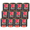 Mokra karma dla psa Rafi z wołowiną zestaw 12 x 800 g