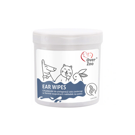 Over Zoo Ear Wipes Chusteczki do pielęgnacji uszu dla psa, kota i gryzoni 50 szt.