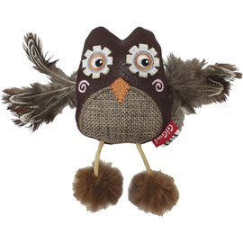 Catch & Scratch   Eco line sowa z matatabi, piórkami, eko skórą i eko futerkiem