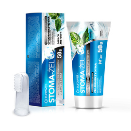 Eurowet Stoma-Żel Pasta do zębów z chlorheksydyną dla psów i kotów 50 g + szczoteczka