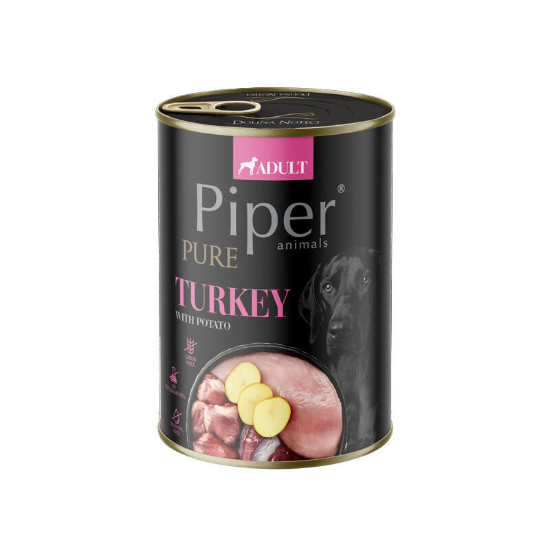 Mokra karma dla psa Piper Pure indyk z ziemniakiem dla psa 400 g