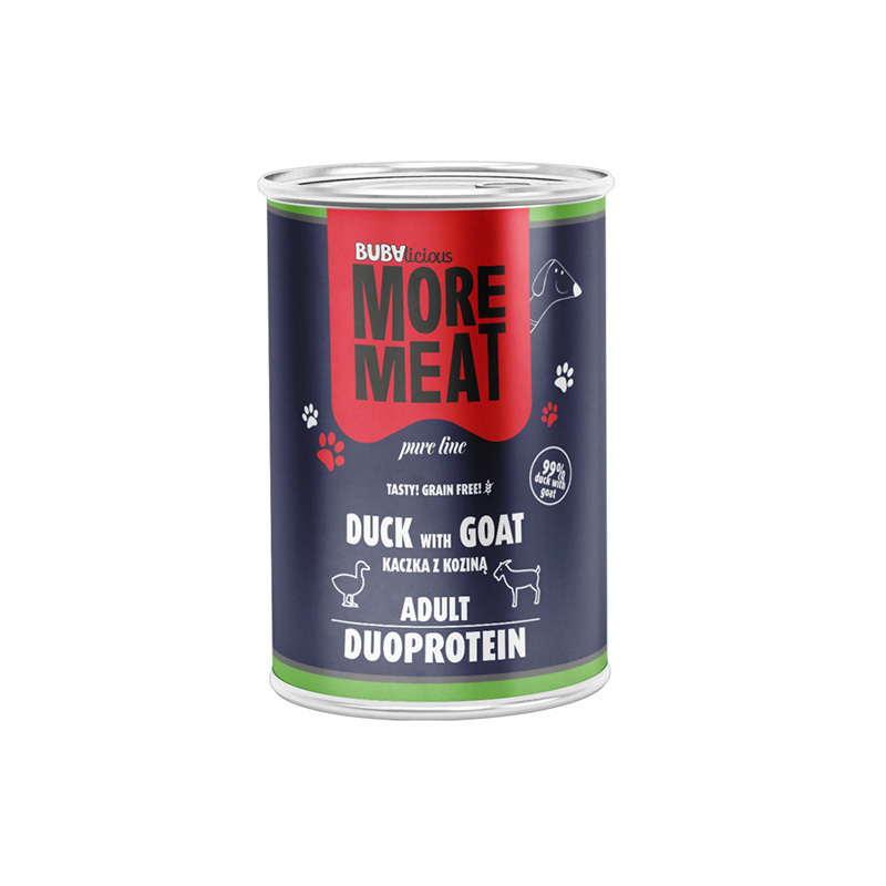 BUBAlicious mokra karma dla psa duo Pure kaczka koza 400 g