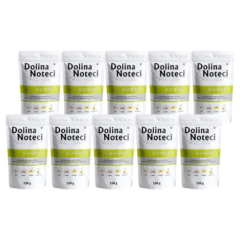 Mokra karma dla psa Dolina Noteci Premium bogata w gęś z ziemniakami zestaw 10 x 150 g