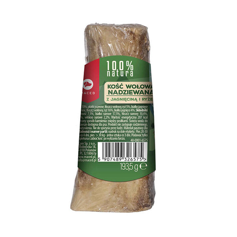Maced 100% Natura Kość Nadziewana z jagnięciną i ryżem przysmak dla psa 1 szt.