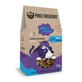 Paka Zwierzaka Samo Mięsko Przysmak liofilizowany dla psa i kota Królik 70 g