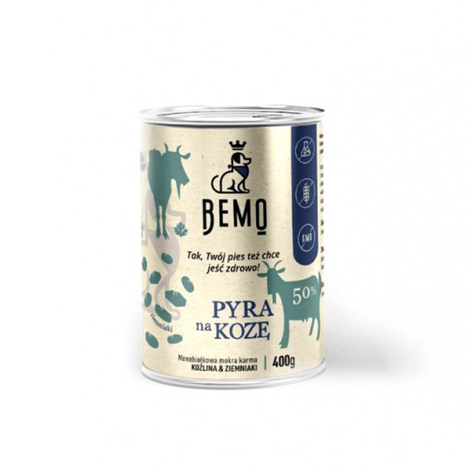 Bemo - Monobiałkowa, naturalna mokra karma dla psów z koziną – PYRA na KOZĘ 400 g