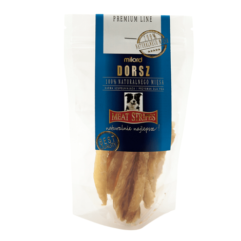 Milord Polędwica z dorsza naturalny przysmak dla psa 80 g