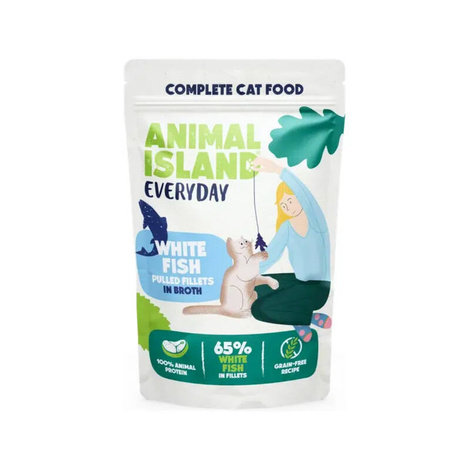 Animal Island Everyday Karma mokra dla kota 2x Indyk i 2x biała ryba 4 x 85 g