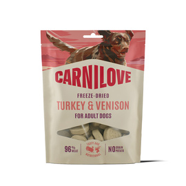 Carnilove Dog Freeze Dried Liofilizowane przysmaki mięsne dla psów Indyk z dziczyzną 60 g