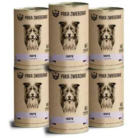 Paka Zwierzaka Karma mokra dla psa Indyk i żurawina zestaw 6 x 400 g
