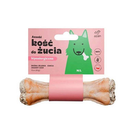 Azanki Kość ze skóry jelenia dla psa M/L 17 cm
