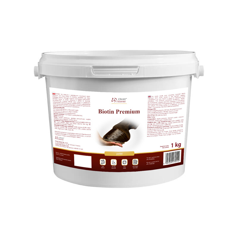 Over Horse Biotin Premium Dodatek do diety dla koni na wzmocnienie kopyt 1 kg