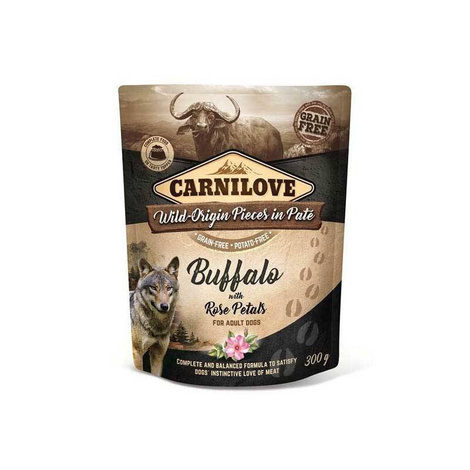 Carnilove Dog Pouch mokra karma dla psa Bawół i Płatki róż 300g