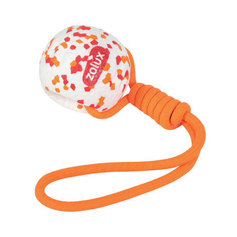 Zolux Etpu Zabawka dla psa wytrzymała piłka ze sznurem do przeciągania