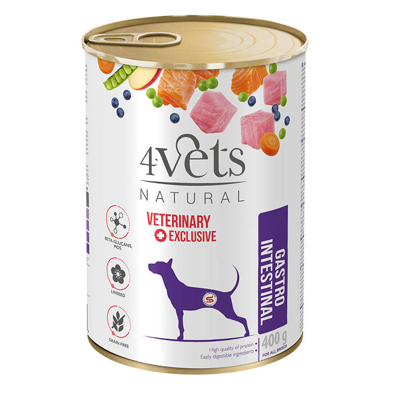 Karma mokra weterynaryjna dla psa z problemami gastrycznymi 4Vets Gastro Intestinal 400 g