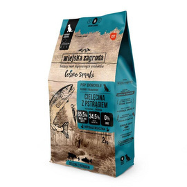 Wiejska Zagroda karma sucha dla psa cielęcina z pstrągiem chrupki średnie 2 kg