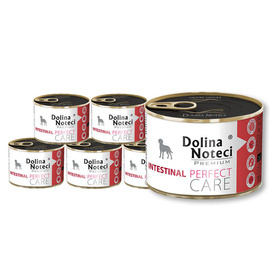 Karma mokra dla psów z problemami gastrycznymi Dolina Noteci Premium Perfect Care Intestinal zestaw 12 x 185 g