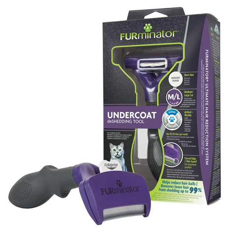 FURminator Zgrzebło dla kotów krótkowłosych Large