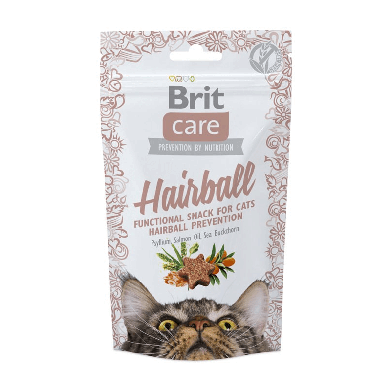 Brit Care Cat Snack Hairball Karma uzupełniająca dla kota przysmak 50 g