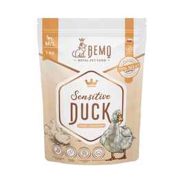 BEMO Sensitive Duck – hipoalergiczna, monobiałkowa karma sucha z kaczką dla dorosłych psów średnich i dużych ras M/L 1 kg