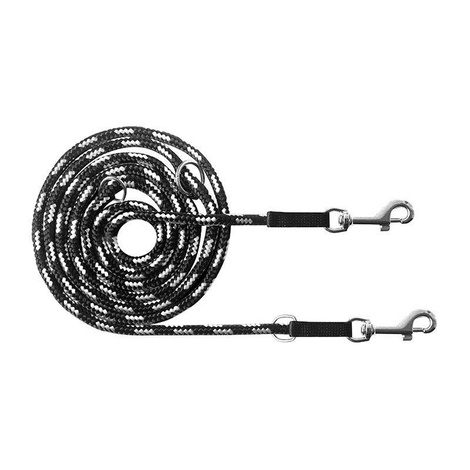 Smycz regulowana Chaba - 14-220 cm Czarno-biała