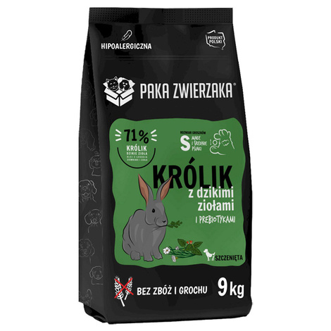 Paka Zwierzaka Seventh Heaven Karma sucha dla psa szczeniaka królik z dzikimi ziołami 9 kg