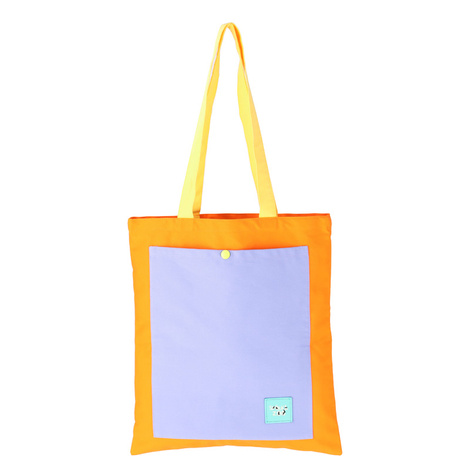 Spółka Zoo Design Materiałowa torba z kieszenią pomarańczowo-fioletowa