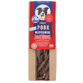Milord Przysmak dla psa wieprzowina paski 80 g