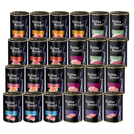 Dolina Noteci Premium Mokra karma dla kota zestaw mix 7 smaków 24 x 400 g