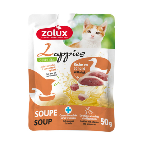 ZOLUX Lappies Przysmak dla kota zupa z kaczką 50 g