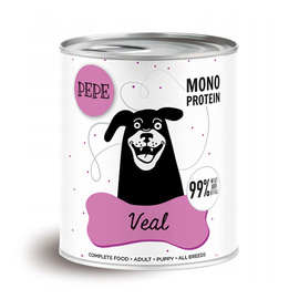 Paka Zwierzaka PEPE Veal Karma mokra dla psa cielęcina 800 g