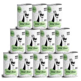 Paka Zwierzaka Karma mokra PEPE Wild Boar (dzik) zestaw 12 x 400 g