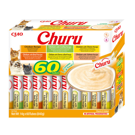 Inaba Churu Przysmak dla kota z kurczakiem pakiet 60 x 14 g