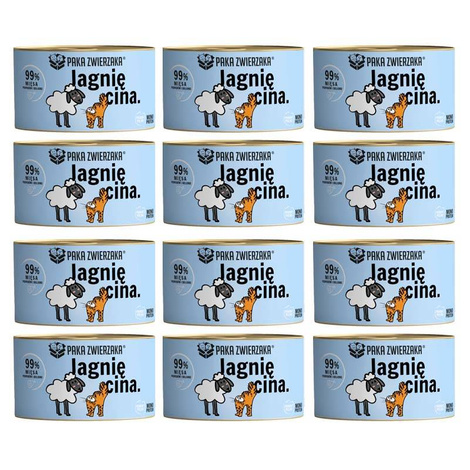 Paka Zwierzaka Karma mokra dla kota jagnięcina zestaw 12 x 200 g