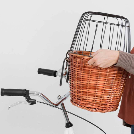 Trixie kosz wiklinowy na rower dla psa lub kota 44 x 48 x 33 cm 