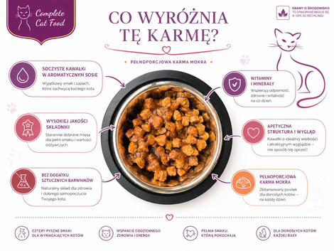 Kocia Spiżarnia mokra karma dla kota mix smaków 80 x 100 g